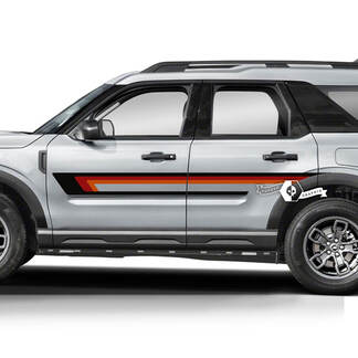 2x Ford Bronco portes vers le haut lignes de garde-boue latérales autocollants 3 couleurs
