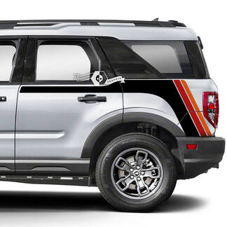 2x Ford Bronco portes vers le haut lignes de garde-boue latérales autocollants 3 couleurs
