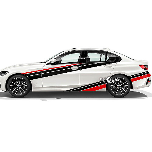 Paire BMW Hood Doors Side Rally Motorsport Garde-boue arrière Vinyle Autocollant F30 G20 2 Couleurs
