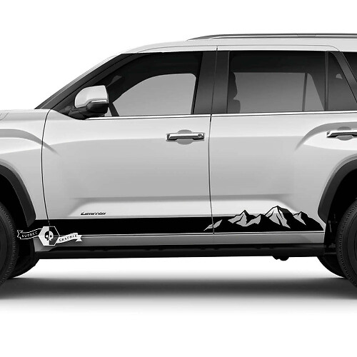 Autocollant en vinyle bandes latérales style montagne pour Toyota Sequoia