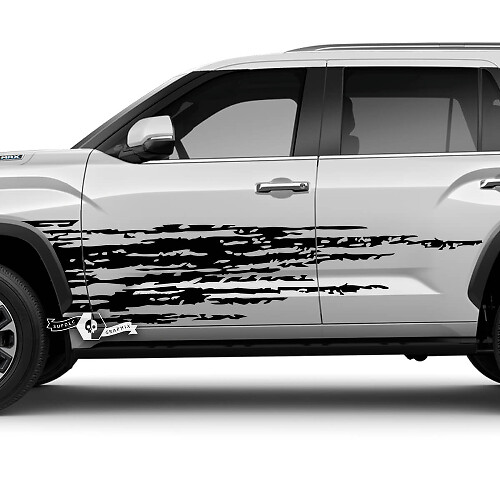 Paire d’autocollants en vinyle détruits par Toyota Sequoia, enveloppe de garde-boue avant et arrière, Splash Dazzle, autocollants adaptés à Toyota Sequoia
