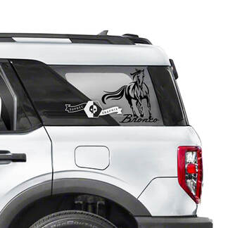 Paire de décalcomanies graphiques en vinyle avec logo de fenêtre latérale Ford Bronco
