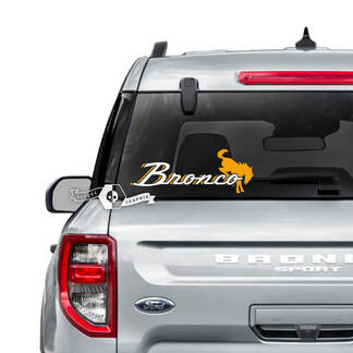 Autocollants graphiques avec logo de fenêtre arrière Ford Bronco, 2 couleurs
