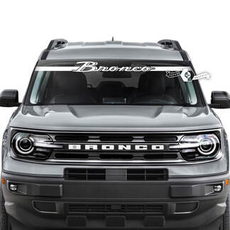 Autocollants graphiques à rayures avec logo de pare-brise de fenêtre arrière Ford Bronco
