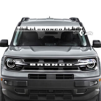 Autocollants graphiques à rayures avec logo de pare-brise de fenêtre arrière Ford Bronco
