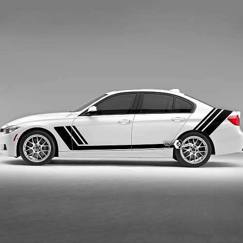 Paire BMW Portes Lignes Bandes Latérales Rallye Motorsport Garniture Vinyle Autocollant F30 G20
