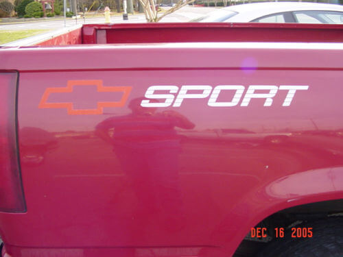 Paire d’autocollants vinyles pour côté de caisse de camion Sport Chevrolet pour voitures Chevy