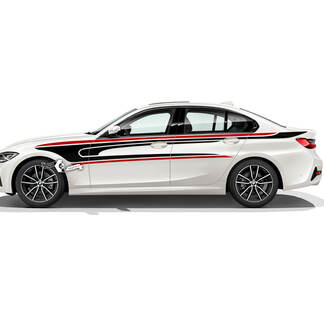 Paire BMW Doors Up Side Rally Motorsport Vinyl Decal Stripes Autocollant F30 G20 2 Couleurs
