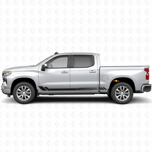 Bandes vinyle à motif nid d'abeille pour portes et bas de caisse Chevrolet Silverado 1500 T1XX 2019-2026_2