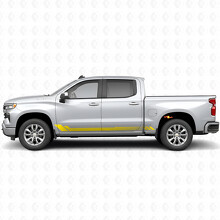 Bandes vinyle à motif nid d'abeille pour portes et bas de caisse Chevrolet Silverado 1500 T1XX 2019-2026_3