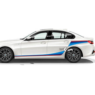 Paire de portes BMW côté garde-boue arrière rayures rallye Motorsport garniture vinyle autocollant autocollant F30 G20 M couleurs
