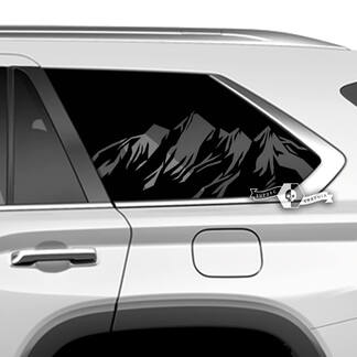 Paire d’autocollants en vinyle pour vitres arrière Toyota Sequoia Montagnes Autocollants adaptés à Toyota Sequoia
