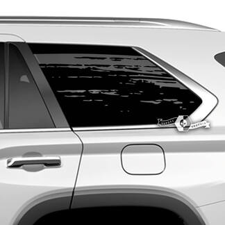 Paire d’autocollants en vinyle détruits par peinture éblouissante pour vitre arrière de Toyota Sequoia adaptés à Toyota Sequoia
