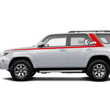 Autocollant en vinyle pour fenêtre latérale plate, lignes à rayures pour carrosserie, adapté à Toyota 4Runner 13-24 TRD cinquième génération
 2