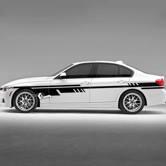 Paire de portes BMW aligne des rayures latérales Rally Motorsport Trim Modern Vinyl Decal Sticker F30 G20
