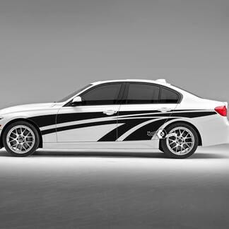 Paire BMW Portes Lignes Bandes latérales Fender Rally Motorsport Moderne Vinyle Autocollant F30 G20

