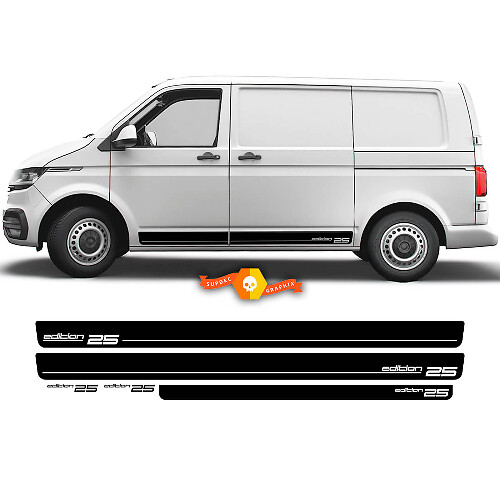 Paire VW Volkswagen Transporter Van Multivan VW EDITION 25 Side Blank Stripes California kit pour T4 T5 T6 Vinyl Decal Sticker
