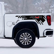 Ensemble d'autocollants vinyle latéraux de benne AT4X Off-Road pour GMC Sierra 1500_2