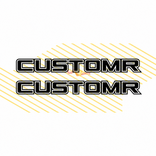 CUSTOMR Double Outline Bed Lettering Pair Côté de benne Autocollant vinyle pour Ford F-250 F-350
