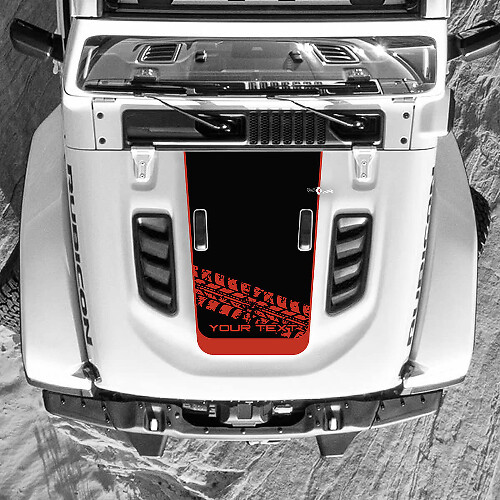 Jeep Wrangler Hood Tire Track Wrap Vinyl Decal Stickers 2 Couleurs
