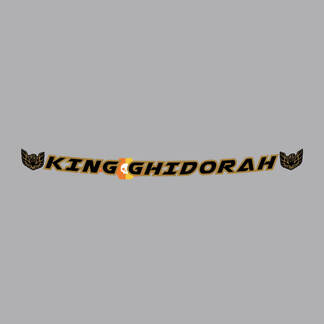 King Ghidorah キングギドラ Kingu Gidora Décalcomanie de pare-brise dans le style Pontiac Firebird
