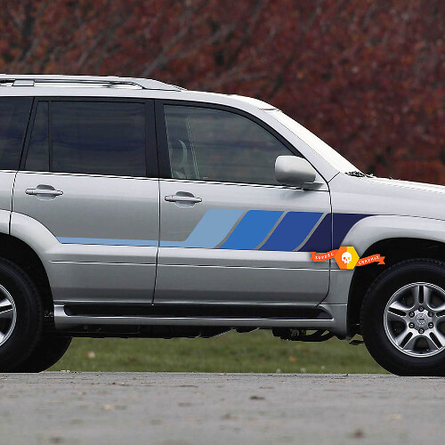 Kit de décalcomanie en vinyle de bandes latérales rétro pour Lexus GX470 ou Toyota Land Cruiser Prado