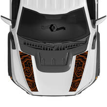 Nouveau Ford Raptor 2023 Сontour Map F150 SVT Hood Vinyl Decals Graphics Vinyl Stickers kit stripe 2022+
 2