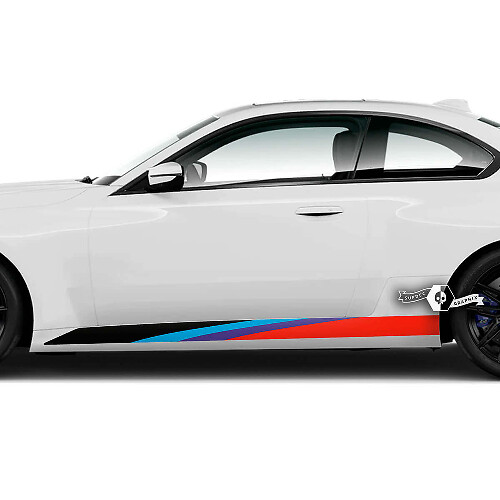 Autocollants Vinyle Bandes Latérales Bas de Caisse M Performance pour Portes BMW M2 M240 G42 F22 F87