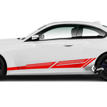 Paire BMW M2 M240 G42 F22 F87 M Performance Rocker Panel Line Side Stripe Portes Stripe Vinyl Decal Sticker
 2