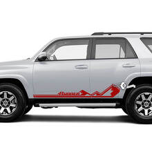 Autocollant en vinyle à rayures style montagnes de marque pour porte latérale Toyota 4Runner_2