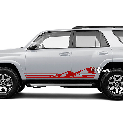 Autocollant en vinyle latéral à rayures de sommets montagneux pour Toyota 4Runner