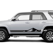 Paire d'autocollants en vinyle pour porte latérale 4Runner, montagnes, panneaux à bascule, lignes à rayures, autocollants adaptés à Toyota 4Runner TRD
 2