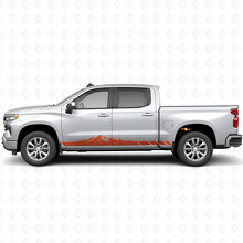 Autocollants Vinyle Relief Montagne pour Porte et Bas de Porte Chevrolet Silverado 1500 T1XX 2019-2026_4