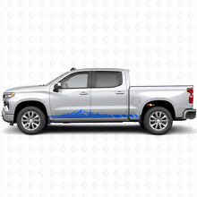 Autocollants Vinyle Relief Montagne pour Porte et Bas de Porte Chevrolet Silverado 1500 T1XX 2019-2026_5