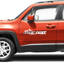 Autocollants Vinyle Personnalisés Texte Montagnes Garde-Boue Capot Portes Latérales pour Jeep Renegade 2