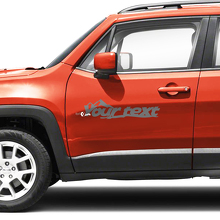 Autocollants Vinyle Personnalisés Texte Montagnes Garde-Boue Capot Portes Latérales pour Jeep Renegade 3