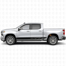 Bandes en vinyle diagonales pour porte et panneau latéral pour Chevrolet Silverado 1500 T1XX 2019-2026_2