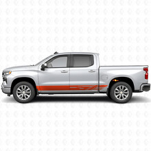 Bandes en vinyle diagonales pour porte et panneau latéral pour Chevrolet Silverado 1500 T1XX 2019-2026_4