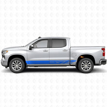 Bandes en vinyle diagonales pour porte et panneau latéral pour Chevrolet Silverado 1500 T1XX 2019-2026_5