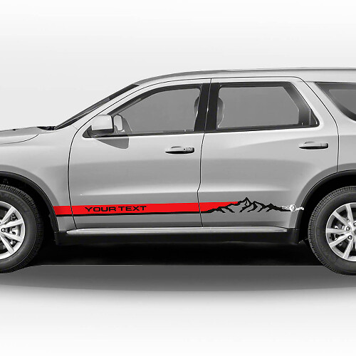 Kit de décalcomanies en vinyle avec bandes latérales style contour de montagnes pour Dodge Durango