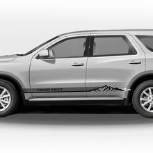 Kit de décalcomanies en vinyle avec bandes latérales style contour de montagnes pour Dodge Durango_2