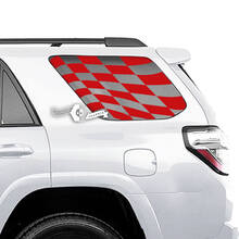 Paire de 4Runner damier drapeau fenêtre côté vinyle autocollants autocollants pour Toyota 4Runner
 2