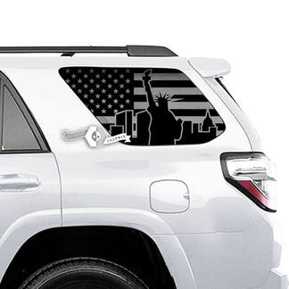 Paire de 4Runner USA Drapeau Fenêtre Statue de la Liberté Côté Vinyle Autocollants Autocollants pour Toyota 4Runner
 1