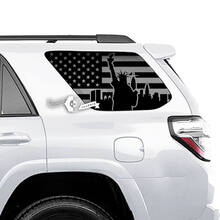 Paire de 4Runner USA Drapeau Fenêtre Statue de la Liberté Côté Vinyle Autocollants Autocollants pour Toyota 4Runner
 2