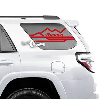 Paire d’autocollants latéraux en vinyle avec logo 4Runner Window Mountains Line pour Toyota 4Runner
 1