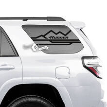 Paire d’autocollants latéraux en vinyle avec logo 4Runner Window Mountains Line pour Toyota 4Runner
 2
