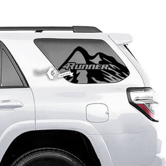 Paire d’autocollants latéraux en vinyle avec logo 4Runner Window Mountains pour Toyota 4Runner
