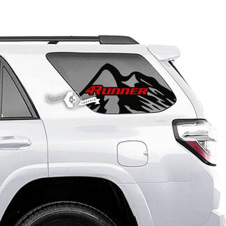 Paire d'autocollants latéraux en vinyle avec Logo 4Runner Window Mountains pour Toyota 4Runner - 2 couleurs

