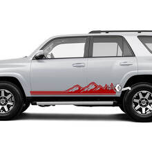 Autocollants en vinyle bandes latérales style montagnes pour Toyota 4Runner TRD_2