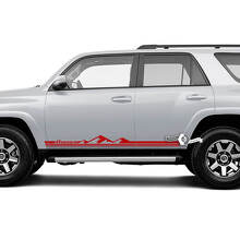 Autocollants en vinyle à fines lignes style montagnes pour bas de caisse Toyota 4Runner TRD_2